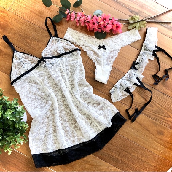 Jacob Other - NWOT🤍Lace Lingerie Bridal Combo - stretchy lace